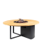 Cosiloft 120 fire pit round black / teak