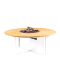 Cosiloft 120 rond white / teak
