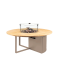 Cosiloft 120 fire pit round sandy beige / teak