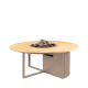 Cosiloft 120 fire pit round sandy beige / teak
