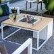 Cosiloft 100 lounge table white / teak