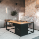 Cosiloft 120 lounge table black / teak