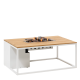 Cosiloft 120 lounge table white / teak