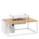 Cosiloft 120 lounge table white / teak