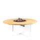 Cosiloft 120 round white / teak