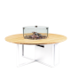Cosiloft 120 round white / teak