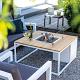 Cosiloft 100 lounge table white / teak