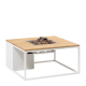 Cosiloft 100 lounge table white / teak