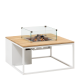 Cosiloft 100 lounge table white / teak