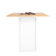 Cosiloft 100 bar table white / teak