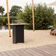 Cosiloft 100 bar table white / teak