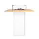 Cosiloft 100 bar table white / teak