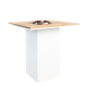 Cosiloft 100 bar table white / teak