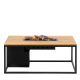 Cosiloft 120 lounge table black / teak