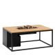 Cosiloft 120 lounge table black / teak
