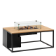 Cosiloft 120 lounge table black / teak