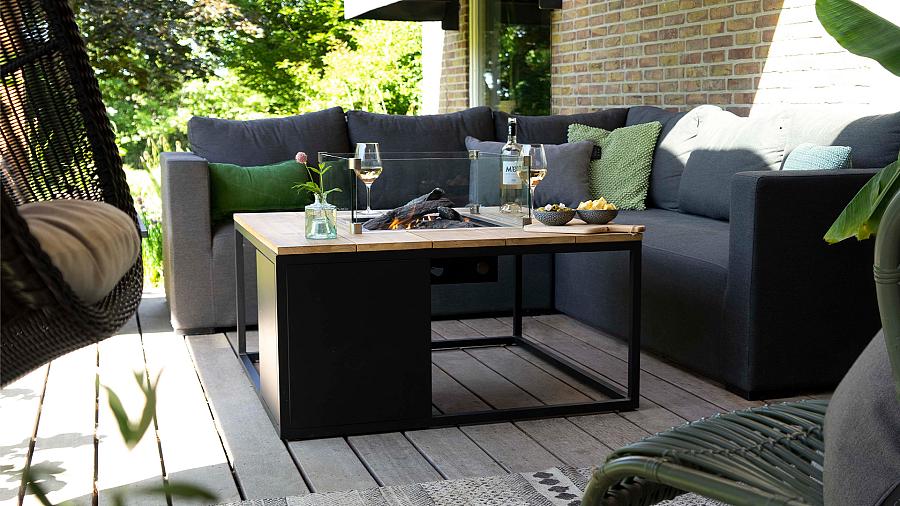 Cosiloft 100 lounge table black / black