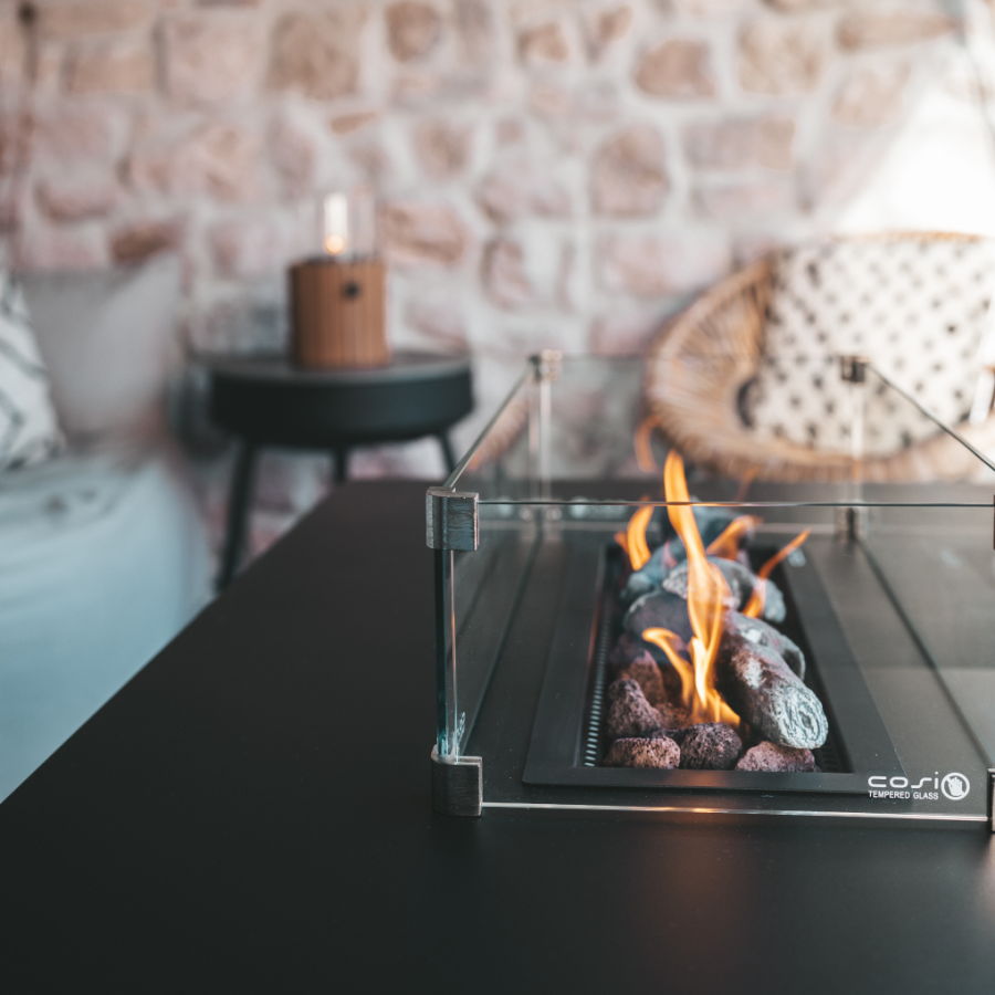 Cosiloft 100 lounge table black / black
