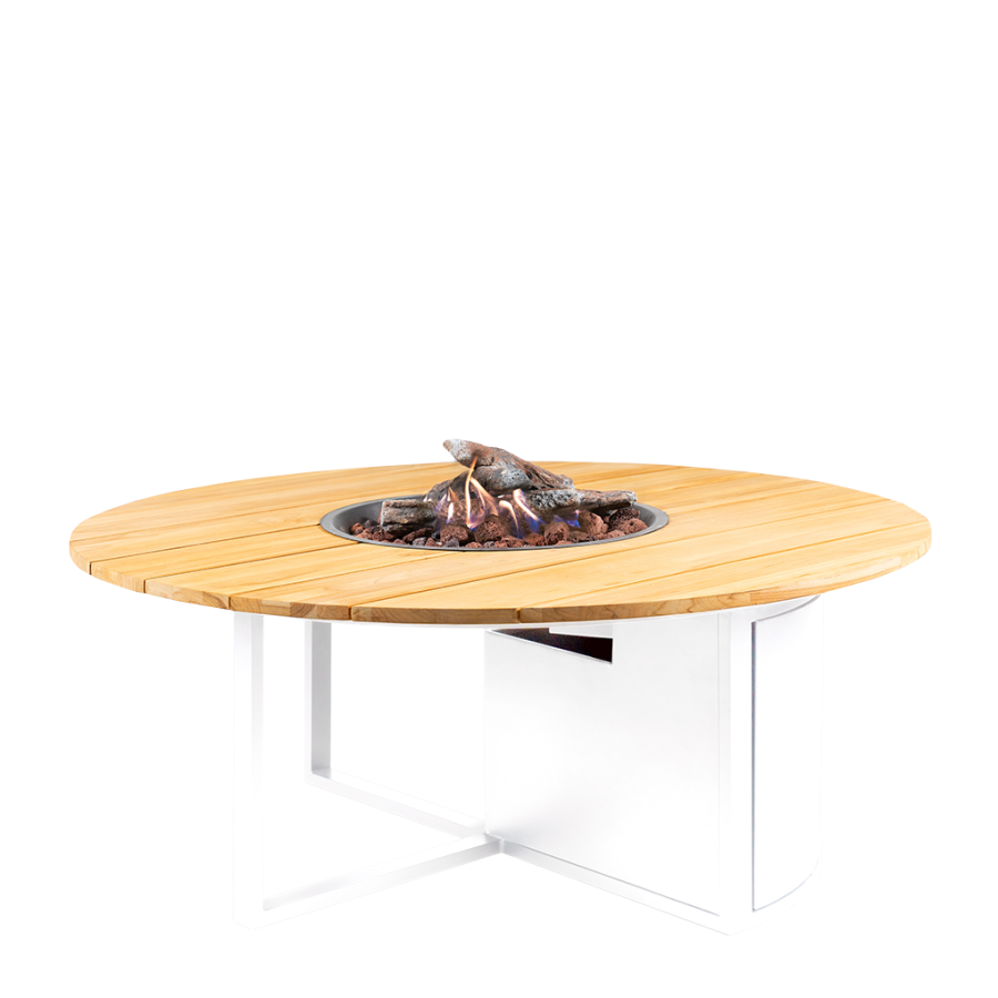 Cosiloft 120 round white / teak
