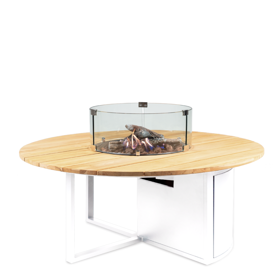 Cosiloft 120 round white / teak