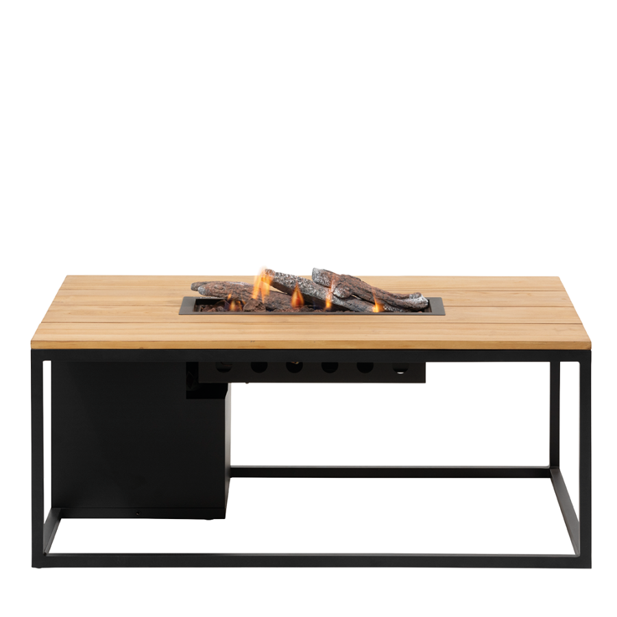 Cosiloft 120 lounge table black / teak
