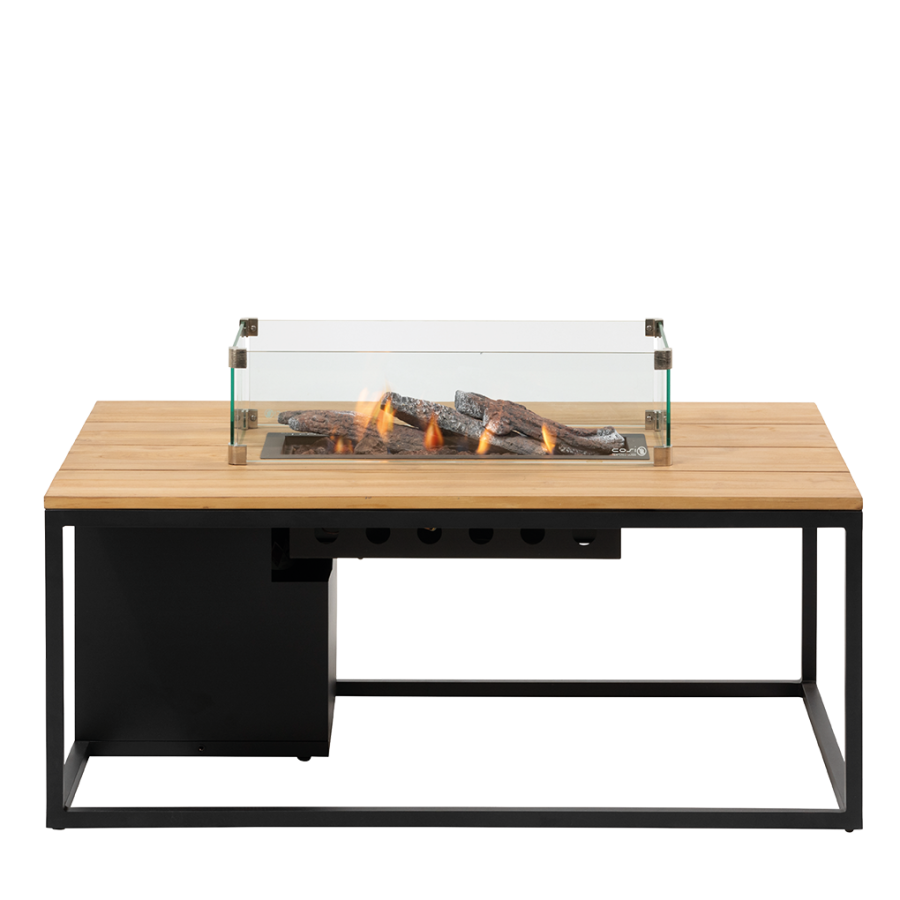 Cosiloft 120 lounge table black / teak
