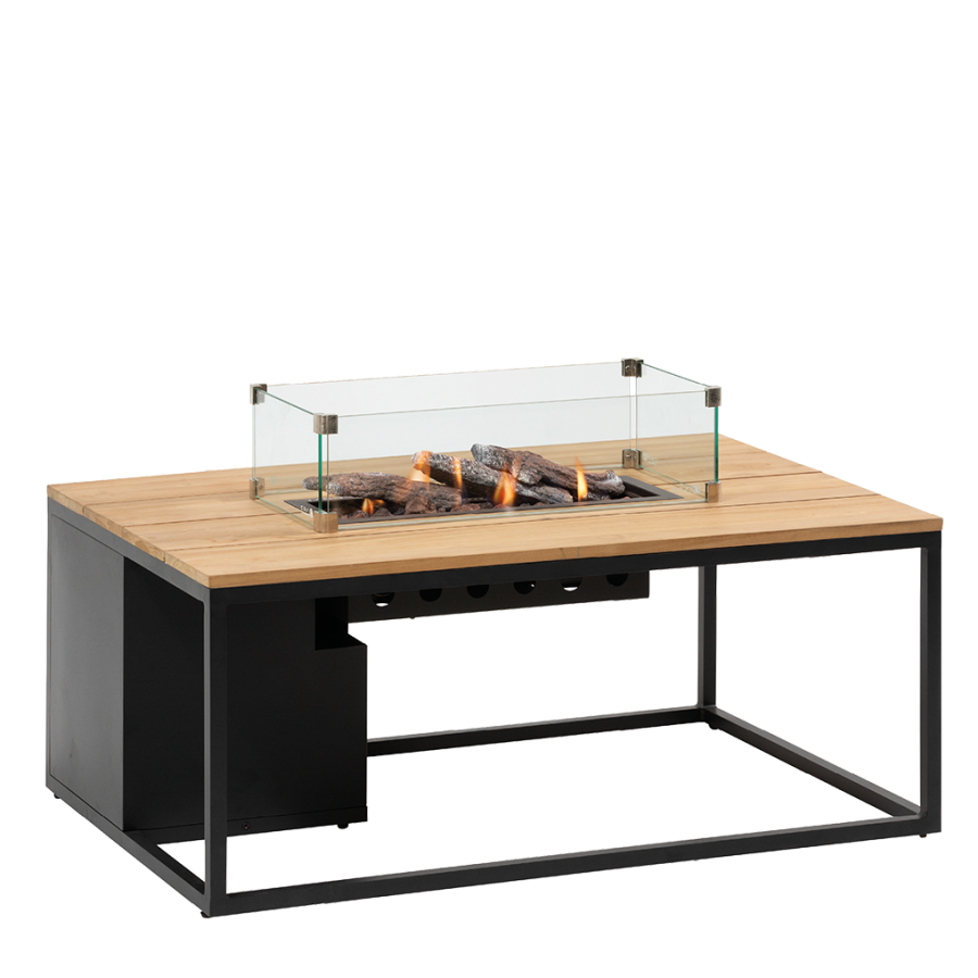 Cosiloft 120 lounge table black / teak